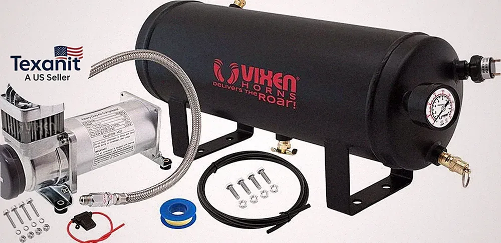 12V Air Compressor with Tank 1.5 Gallon - 150 PSI Working Pressure Onboard Air S