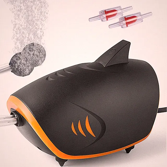4W Powerful Aquarium Air Pump, 2-outlets 110GPH Aquarium Aerator, 4W-110GPH