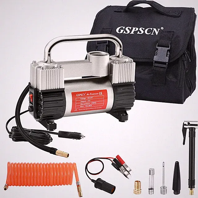6X Faster Inflation Tire Inflator Heavy Duty Double Cylinders with Portable B...