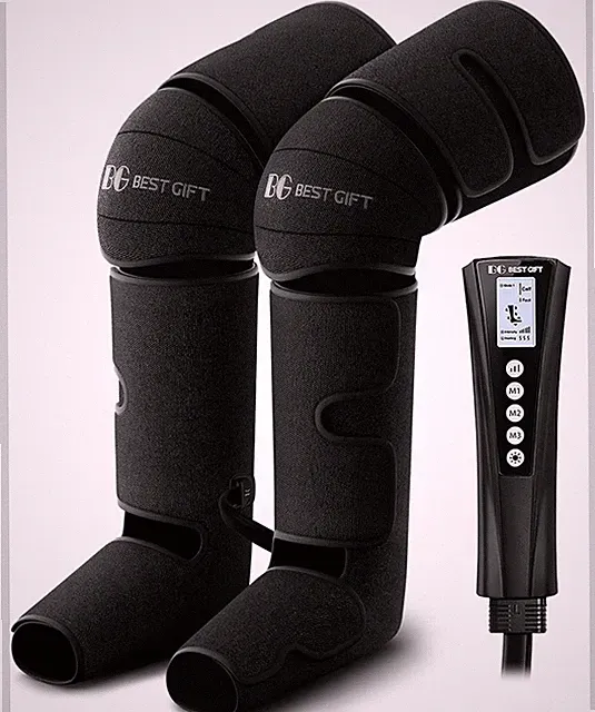 Air Compression Massager with Heat for Comprehensive Leg and Foot Therapy