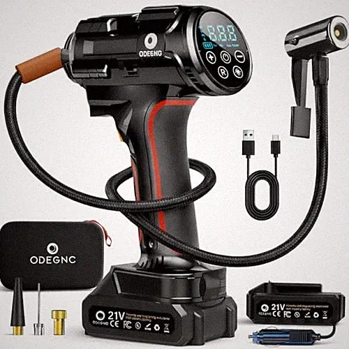 Cordless Air Compressor 160PSI Portable Tire Inflator with 10000mAh Black