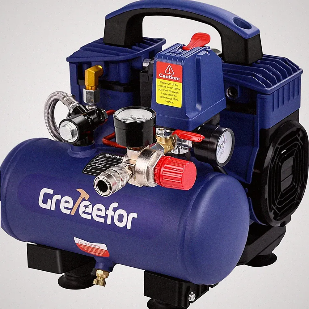 Ultra Quiet Air Compressor 1 Gallon 60dB Oil-Free Violet